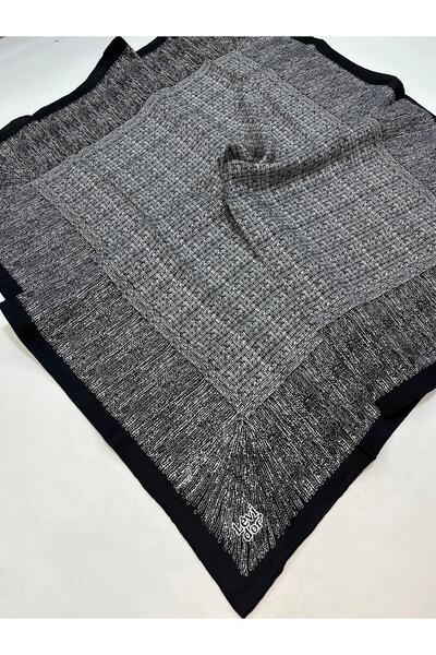 Levidor Siyah Tivil İpek Eşarp IST 50801 - 1 Karışık Desen