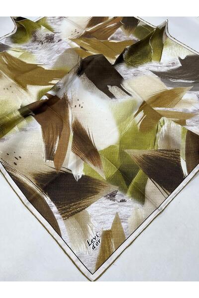 Levidor Yağ Yeşili Tivil İpek Eşarp IST 88610 - 5 Karışık Desen