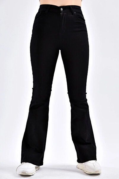 kleshus Çnr Ψηλόμεσο Lycra Άνετο Ισπανικό Τζιν Παντελόνι Flare Νέο Hsn