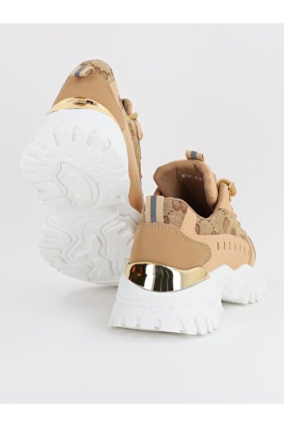 Bello Star Women's sports shoes with white and khaki elements (BS227EV2307115)