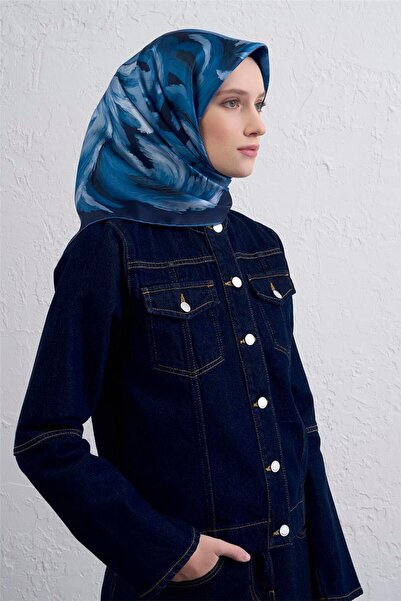 Armine cu imprimeu abstract Eșarfă Pură mătase Twill 9423D 54