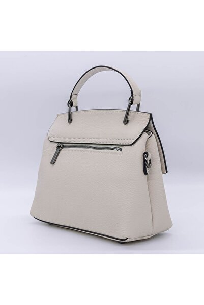 İNJOY Women's Genuine Leather Bag BD-98 Cream