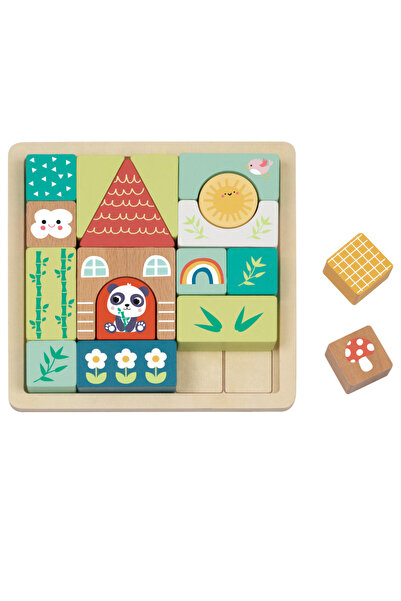 Tooky Toy Educational puzzle with FSC wooden blocks