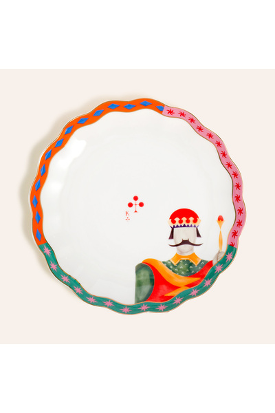 Zsa Zsa Zsu Luohu Porselen Pasta Tabağı 19x19x2 Cm Renkli