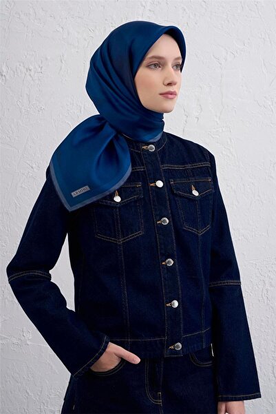 Armine Κασκόλ από καθαρό μεταξωτό τουίλ με γεωμετρικό σχέδιο 9402D 83