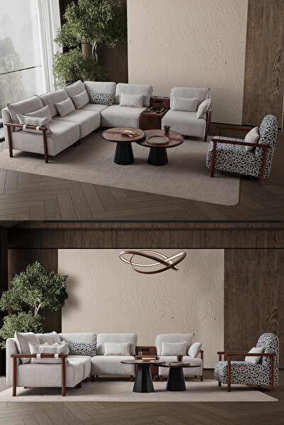 Eymense Soft Large Köşe Berjer Takımı Ses Sistemli