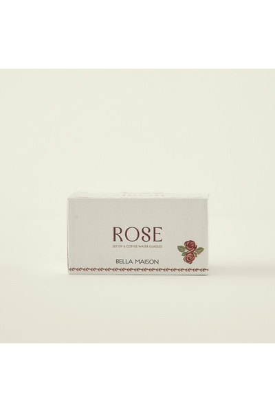 Bella Maison Rose 6-Pack Coffee Side Water Glasses (100 Cc)