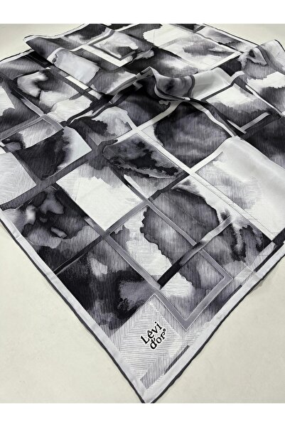 Levidor Gray Tivil Silk Scarf Ist 90791 - 1 Mixed Pattern