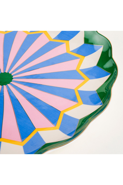 Zsa Zsa Zsu Luohu Porselen Yemek Tabağı 27x27x3 Cm Yeşil