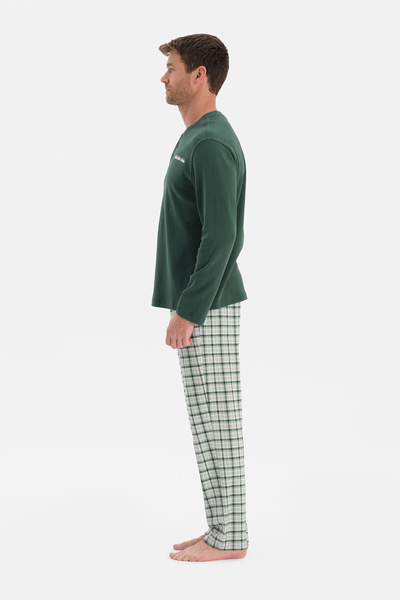 Dagi Long Sleeve Pajama Set with Pat and Pocket Details