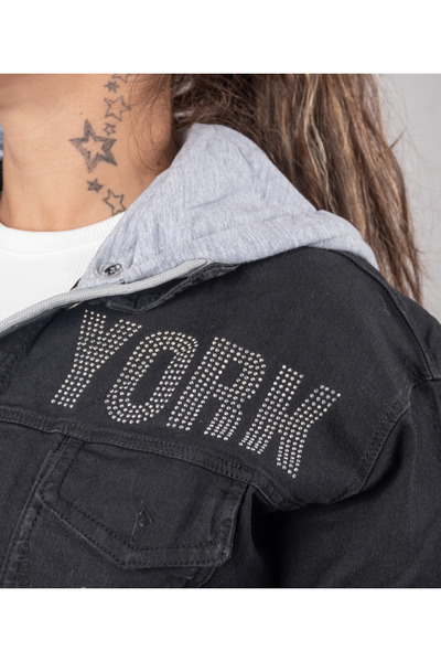 MQ Women's denim jacket hoodie