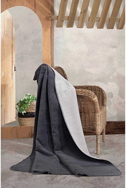 Home Double-Sided Plain Cotton Blanket for Two 200 x 220