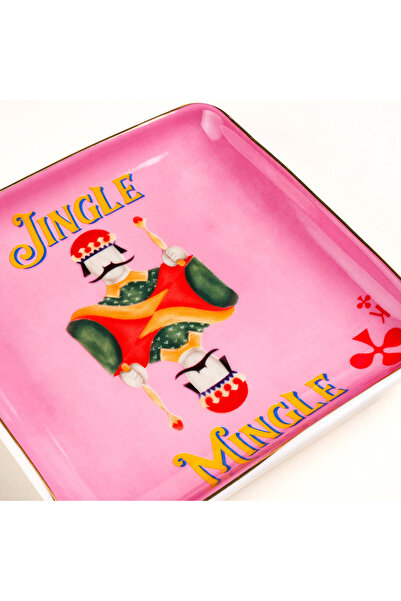 Zsa Zsa Zsu Luohu Porselen Tabak 12x12x2 Cm Pembe