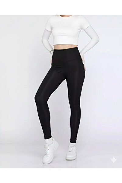 GKN FASHİON Yüksek Bel Sıkılaştırıcı Günlük Likralı Dalgıç Tayt Pamuklu