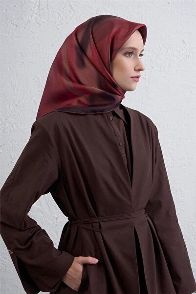 Armine Soyut Desenli Saf İpek Twill Eşarp 9436D 80