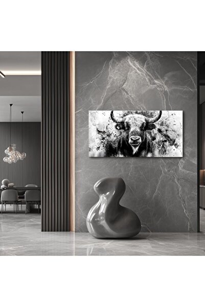 Emoda home Trove Silver Wolf Framed Canvas Wall Art (60x120 cm) – Abstract Wi...