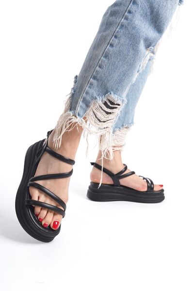 FEMME Pantofi de zi cu sandale Agra pentru femei, cu talpă umplută cu curea d...