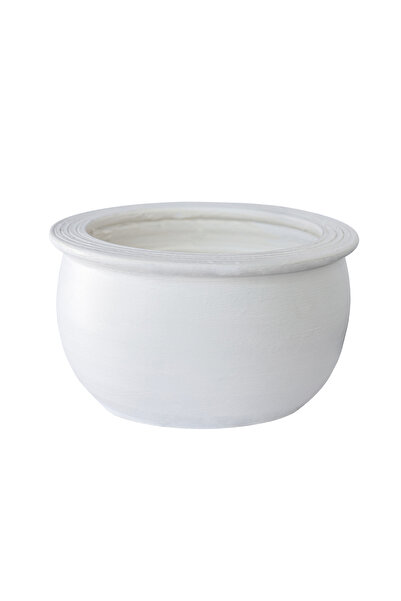 Vintage Art Company Alin Beyaz Mat Saksı