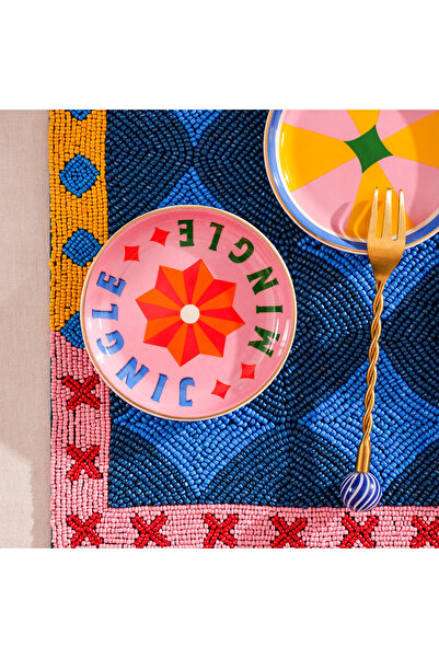 Zsa Zsa Zsu Luohu Porselen Tabak 10x10x1 Cm Pembe