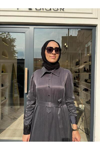 MissWhence 38827 Women's Dress with Pattern on the Back Gray