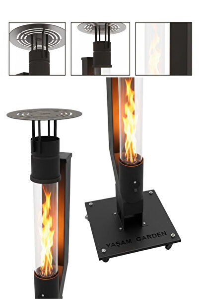 YAŞAM GARDEN DİZAYN Tekerlekli Füze Pelet Soba (Eko)