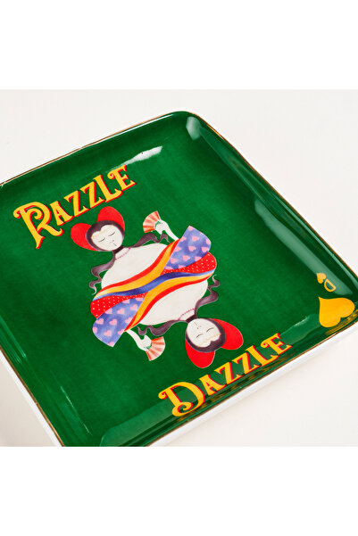 Zsa Zsa Zsu Luohu Porselen Tabak 12x12x2 Cm Yeşil