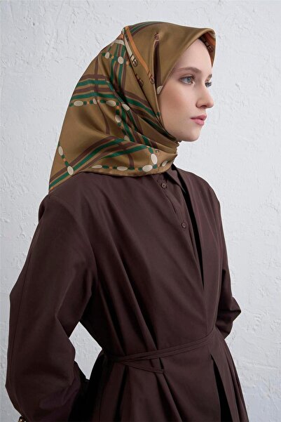 Armine Obje Με σχέδιο Αγνό Μετάξι Κασκόλ Τουίλ 9407D 81