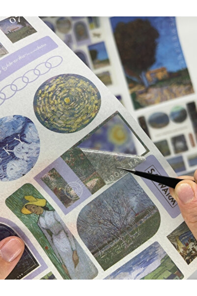 Kağıt Gemi Dükkan Van Gogh Masterpiece Painting 30 Yaprak 505 Adet Sticker 20 Yaprak Scrapbook Kağıdı/Etiket/Çıkartma