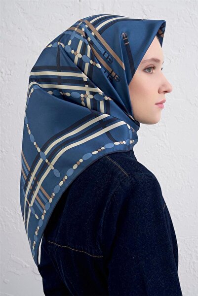 Armine Obje Desenli Saf İpek Twill Eşarp 9407D 33