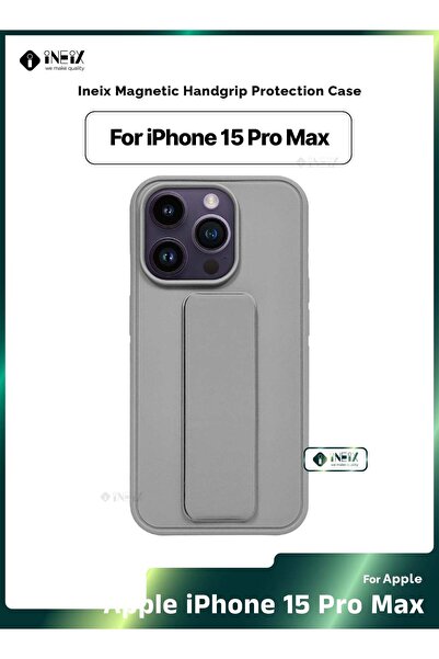 ineix غطاء واقٍ مغناطيسي 3 في 1 مع حزام معصم وحامل لهاتف iPhone 15 Pro Max