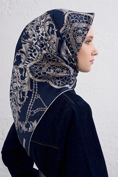 Armine Classic Pattern Pure Silk Twill Scarf 9411D 85