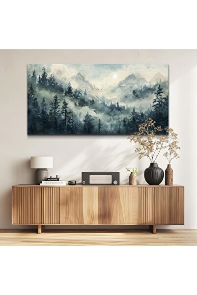 Emoda home Trove Yellow & Blue Abstract Graffiti Framed Canvas Wall Art (60x1...