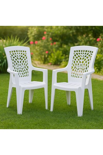 mastergold Durable Plastic Garden & Home Chair with Armrests – 57×72×96 cm