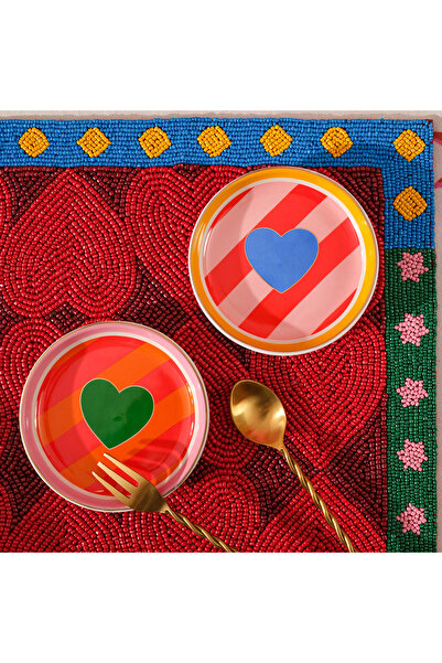 Zsa Zsa Zsu Luohu Porselen Tabak 10x10x1 Cm Renkli