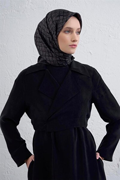 Armine Шал от чист копринен кепър с геометрични мотиви 9438D 55