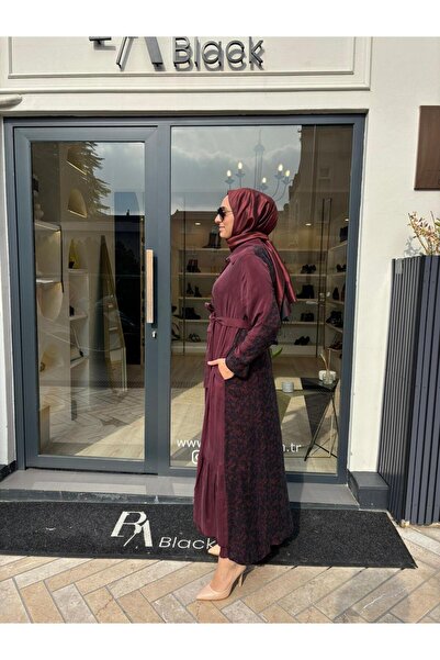 MissWhence V3290 Women's Dress with Pattern on the Back Burgundy