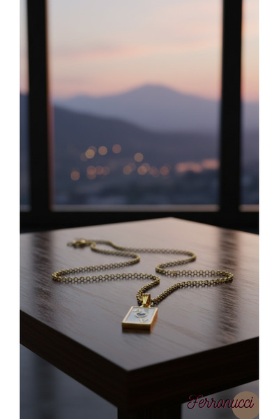 Feronnucci KARE AS A Harfi Kalp Figürlü KADIN Kolye