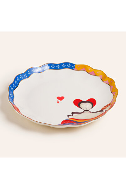 Zsa Zsa Zsu Luohu Porselen Pasta Tabağı 19x19x2 Cm Renkli