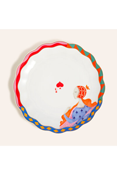 Zsa Zsa Zsu Luohu Porselen Pasta Tabağı 19x19x2 Cm Renkli