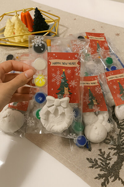 Dekals Yapışkanlı 25 li 13x23 Kar Taneli OPP Şeffaf Poşet Kurabiye Şeker Çikolata Kartpostal Poşeti