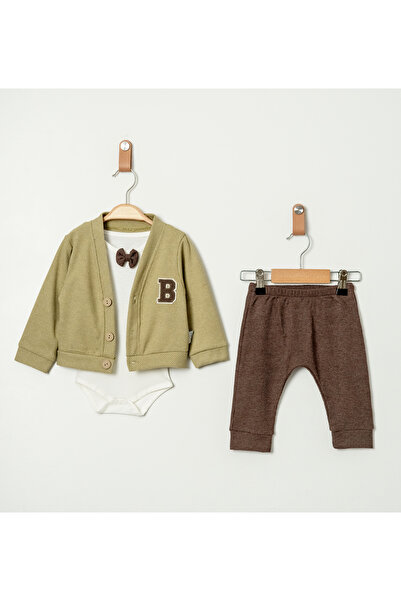 Chicsy Baby Baby Boy Bow Tie and Bodysuit 3-Piece Transitional Set