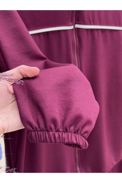 BENAHOLL Dorina Stripe Ara Piped Two String Pant Suit-Mf1811 Plum