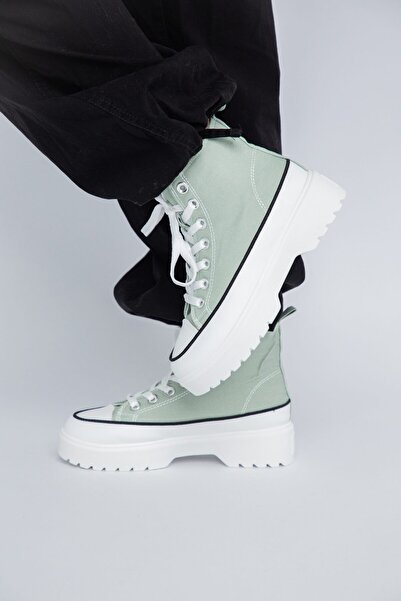 Bello Star Women's Sports Shoes Type High-top Sneakers with Laces Green BS115BO2307069