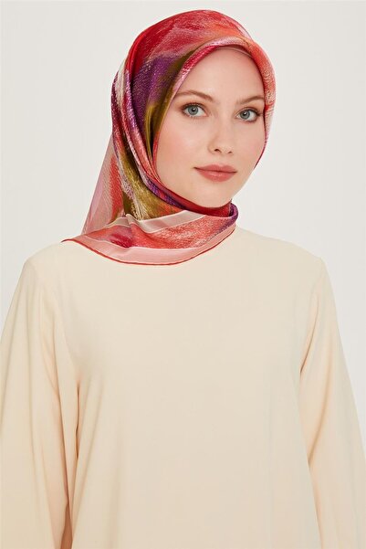 Armine Με αφηρημένο μοτίβο Twill Saf Μετάξι Κασκόλ 9240D 01