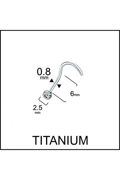 Rupen Kraft Yüksek Kalite G23 Titanium Hızma Titanyum / Kristal 2.5mm x 6mm x...