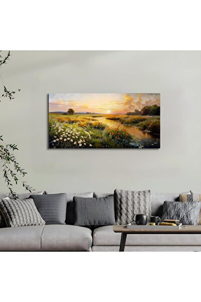 Emoda home Trove لوحة فنية جدارية مؤطرة من القماش لمسار ريفي (60×120 سم) - من...