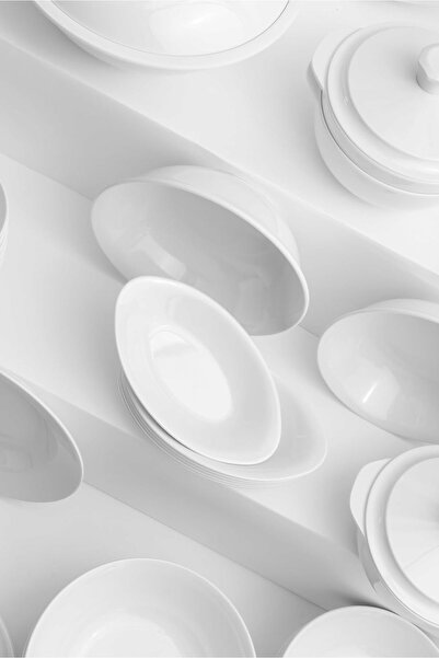 mastergold Luxury 92-Piece Melamine Dinner Set for 6, White — Break-Resistant, Dishwasher-Safe