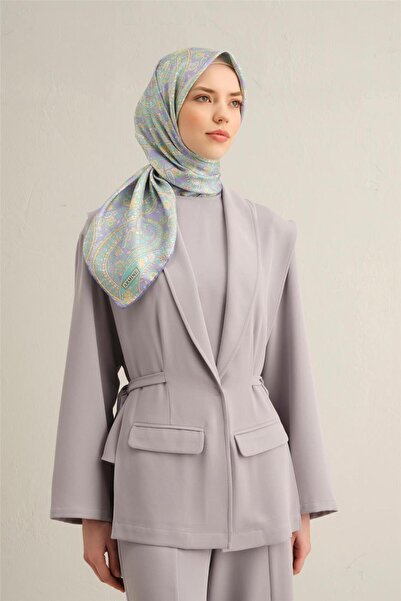 Armine cu imprimeu etnic Eșarfă Pură mătase Twill 9304D 34