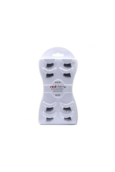 Red Cherry مجموعة رموش DS 02 سوداء - 4 أزواج