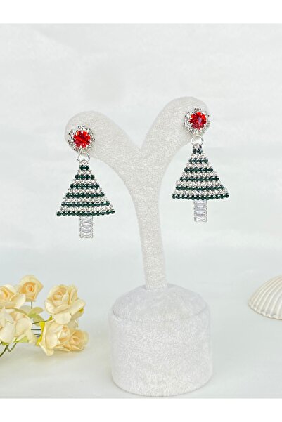 Jewelliss New Year Christmas Tree Model Earrings Dangle Minimal Zircon Stone ...